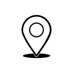 Vector art of location pin icon isolated on white background