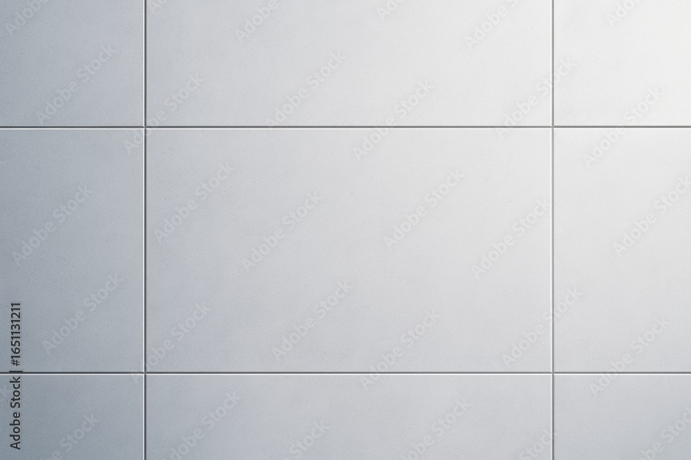 Aufkleber minimalist light gray ceramic tile wall background with subtle texture and clean lines for modern ar