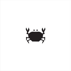 Simple Black Crab Silhouette Icon