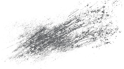 Charcoal dust black powder texture isolated on white surface close-up. Abstract black charcoal dust explosion texture isolated on white background