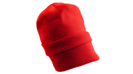 PNG a red beanie on a transparent background