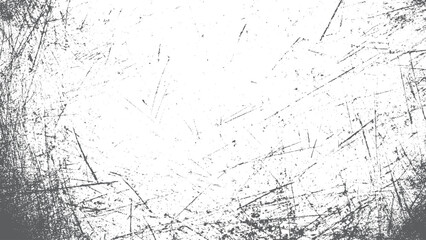 Old damaged surface with abstract grey grunge texture and scratch details. Grunge doodle texture with grey dust and scratches on vintage background