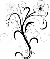 Abstract floral illustration ...