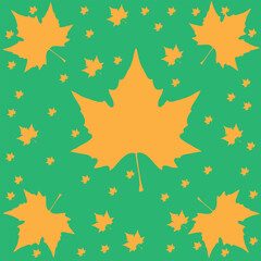 Autumn Maple Leaves Pattern Background