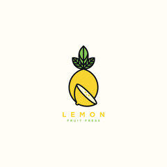 Fresh Lemon Logo Design Template