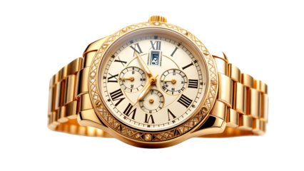 old watch isolated on white