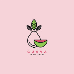 Fresh Guava Logo Design Template