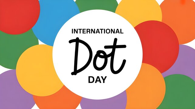 International dot day celebration with colorful balloons - Powered by Adobe
