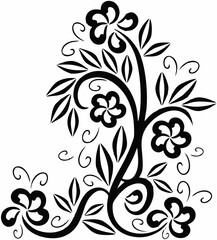 Design floral tattoo symbol.eps