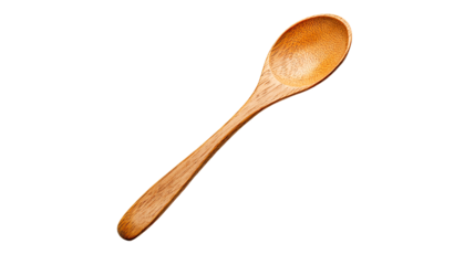 PNG a close up photo of a wooden spoon on a transparent background