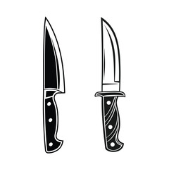 Knife Icon Black Silhouette Vector Illustration