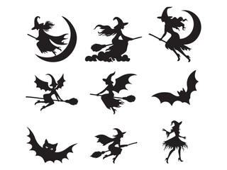 set of Halloween elements