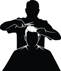 Barber at Work: Haircut, Style, and Grooming Craft
