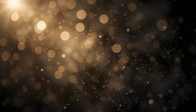 Effet de fuite de lumi&egrave;re avec flou bokeh, fuites de lumi&egrave;re et poussi&egrave;re, texture lumineuse d&eacute;grad&eacute;e bruit&eacute;e r&eacute;tro sur fond noir, grain vintage.