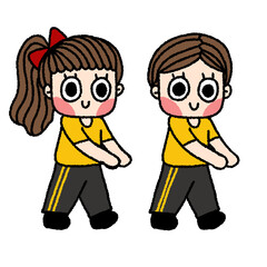 children exercising