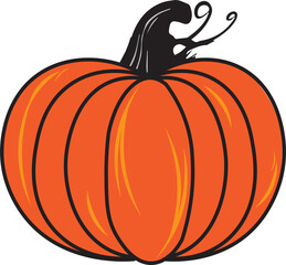 pumpkin on white background