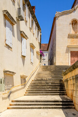 Architecture of Milna town located in the western part of the island of Brac. Croatia
