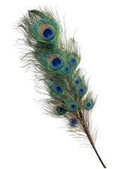 Naklejka premium Peacock feather, vibrant colors, eye-catching