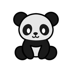 cute panda sticker icon