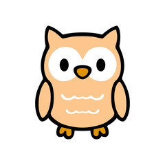 cute owl sticker icon