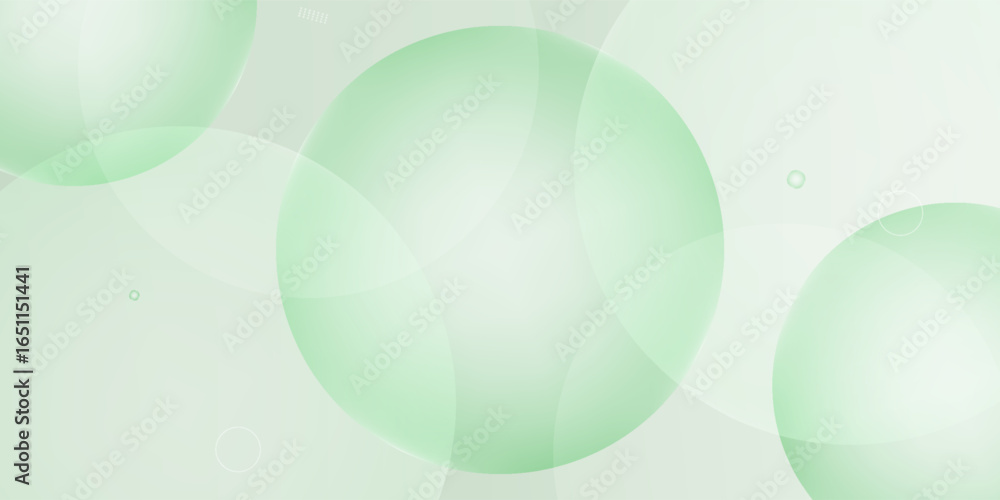 Poster green and white geometric abstract background. dynamic and modern circle shape composition.