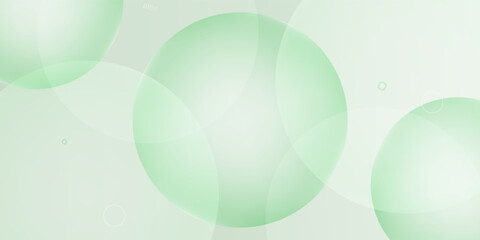 Green and white geometric abstract background. Dynamic and modern circle shape composition.
