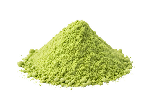 Bright lime green powdery substance resembling a finely ground pigment or supplement on a black