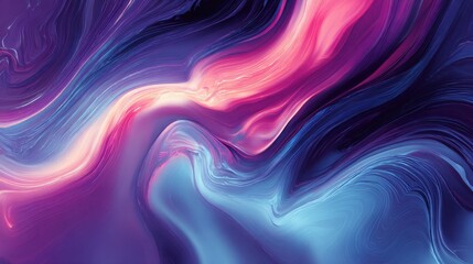 Obraz premium Abstract flow of purple & blue colors creating a vibrant, smooth dreamy background