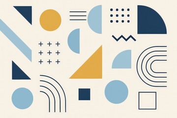 Contemporary geometric composition creating modern abstract design template for technology companies and digital innovation marketing presentations