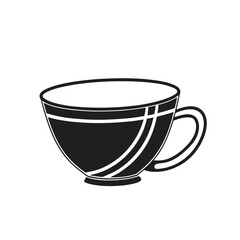 Cup Icon Black Silhouette Vector Illustration