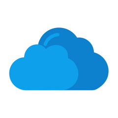 Two blue clouds icon on white background