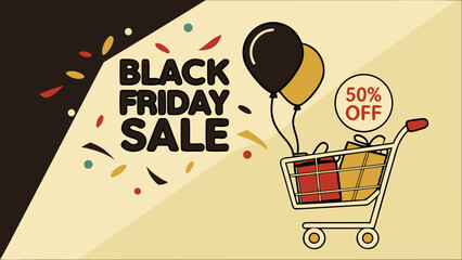Black Friday Sale Shopping Discount Retail Vector