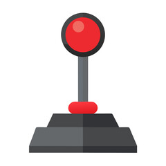Retro joystick controller with red ball top © Hasibul Hasan