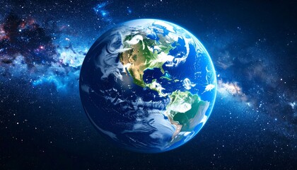 Earth from space, vibrant colors