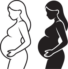 Pregnant Woman Silhouette Vector – Motherhood Design

Mom to Be Vector Bundle – Pregnancy Silhouette Collection

Mother and Baby Silhouette Vector for Family and Maternity Design