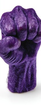 Close-up of a deeply colored purple fist