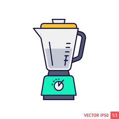 Modern Kitchen Blender Icon Vector Illustration with Clean Design and Vibrant Colors