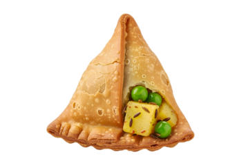 Creative food art depicting a taco with a green pea filling and cheese cubes on a black background