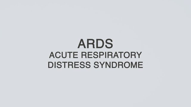 Acute Respiratory Distress Syndrome (ARDS) diagnosed with a hand holding a stethoscope on a white background, highlighting lung health, medical assessment, and patient care