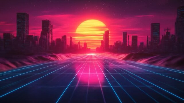 Retro City Sunset Highway. (1)