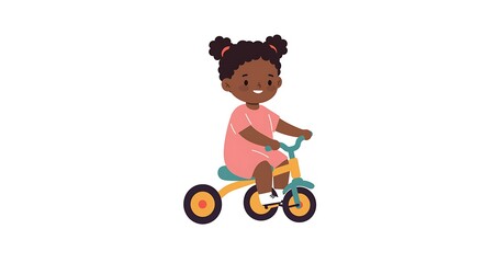 Girl Rides Tricycle