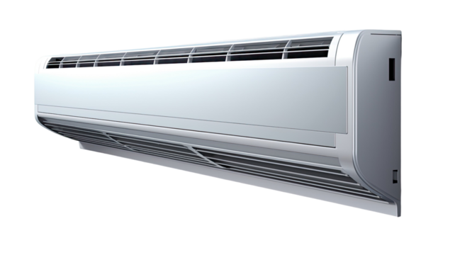 Full-Size Large Air Conditioner Appliance Modern Home Cooling System Illustration on White Background