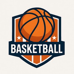 Modern Basketball Team Logo, Stylized Shield with Stars and Bold Typography