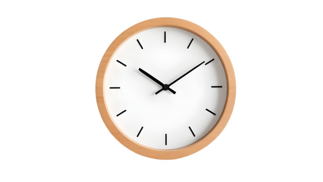 wall clock isolated on white