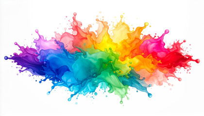 Rainbow, color, splash, vibrant, isolated, bright, spectrum, vivid, artistic, decorative, multicolor, paint, creative, abstract, design, colorful, background, liquid, fluid, dynamic, cheerful, lively,