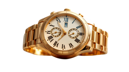 old watch isolated on white