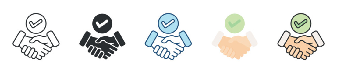 Deal Icon Set Multiple Style Collection