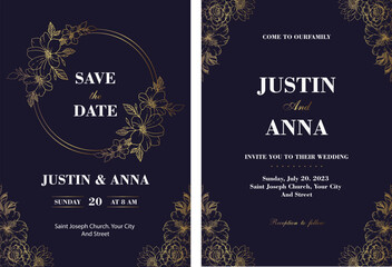 Luxury wedding invitation