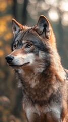 Fototapeta premium Wolves have a sense of smell that is 100 times sharper than humans.