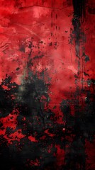 Obraz premium Red Black Grunge Texture Abstract Wall Background